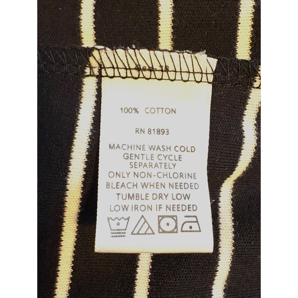 Liz Claiborne Women's Black & White Striped‎ Sweater Ribbon Detail, Size M - Picture 5 of 5